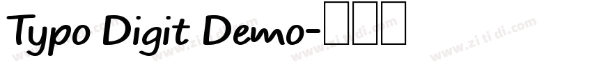 Typo Digit Demo字体转换